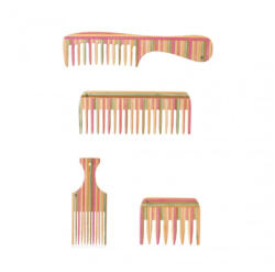 Labor Pro Set 4 piepteni din lemn NATURAL TENDENCY (C5614) - proage