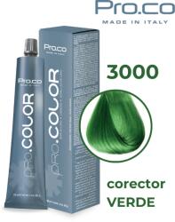 Pro.co Vopsea de par profesionala PRO. COLOR 100 ml - CORECTOR VERDE (P3000) - proage