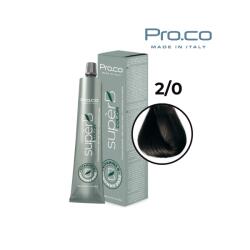 Pro.co Vopsea de par profesionala fara amoniac SUPERB. COLOR 100 ml - Pro. Co - 2/0 MARO INCHIS (U2/0)