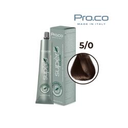 Pro.co Vopsea de par profesionala fara amoniac SUPERB. COLOR 100 ml - Pro. Co - 5/0 CASTANIU DESCHIS (U5/0)