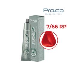 Pro.co Vopsea de par profesionala fara amoniac SUPERB. COLOR 100 ml - Pro. Co - 7/66RP ROSU PUTERNIC3 (U7/66RP)