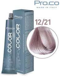 Pro.co Vopsea de par profesionala PRO. COLOR 100 ml - Pro. Co - 12/21 BLOND PLATINAT IRISE CENUSIU (P12/21)