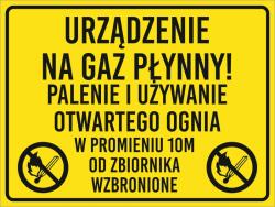  Jelzés PB-gáz készülék gravírozás piktogram 20x15 cm (Tabliczka piktogram)