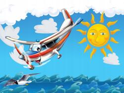 agmART Fotótapéta gyerekeknek, Repülőgép, Felhők, Napocska (Fototapety agmART)