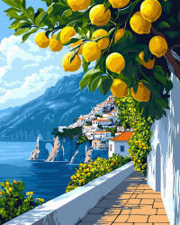 Oh Art! Set pictura pe numere, cu sasiu, Aroma Italiei, 40x50 cm (ANG1067)