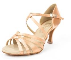 Elza női tánccipő - 294 nude champagne 7, 5 cm Flare Méret: 39