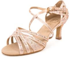Elza női tánccipő - 1055 lazac színű 6, 5 cm Flare Méret: 39