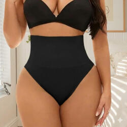 CheChury Chilot modelator invizibil dama CheChury, Talie inalta, Tanga modelatoare, Control abdomen, Fara cusaturi, Negru, Marimea XL