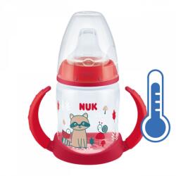 Nuk Biberon de învăţare NUK pentru copii, cu control de temperatură, 150 ml, roşu