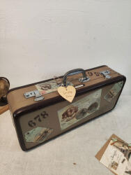 DecoVintage Valiza geamntan- Calatorii in timp (C606)