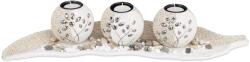 Relaxdays Set suporturi pentru lumânări tip pastilă Relaxdays, nisip (10023954)