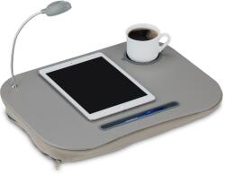 Relaxdays Pernă pentru laptop Relaxdays cu aspect deschis, gri (10018993) Suport laptop