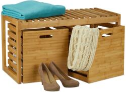 Relaxdays Bancă Relaxdays din bambus cu spațiu de depozitare (10028544) Pantofar