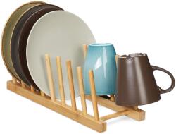 Relaxdays Suport pentru farfurii din bambus Relaxdays (10048991) Uscator vase