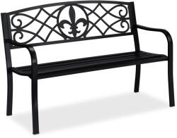 Relaxdays Bancă de grădină Relaxdays cu motiv fleur-de-lis (10048356)