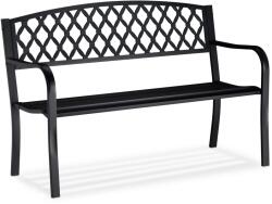 Relaxdays Bancă de grădină metalică Relaxdays cu model țesut (10029837)