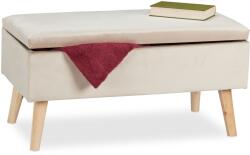 Relaxdays Bancă Relaxdays din catifea cu spațiu de depozitare (10058972) Pantofar