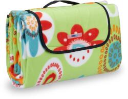 Relaxdays Pătură de picnic Relaxdays, cu imprimeu floral, verde (10029471) Patura