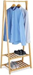 Relaxdays Suport de haine Relaxdays din bambus cu 2 rafturi pentru pantofi (10025581)