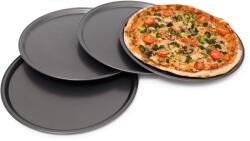 Relaxdays Set de 4 tăvi rotunde pentru pizza Relaxdays (10020366) Tava