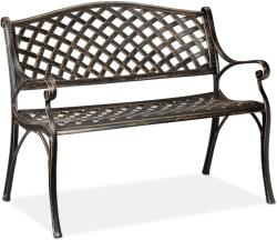Relaxdays Bancă de grădină metalică Relaxdays, culoare negru-bronz (10048477)