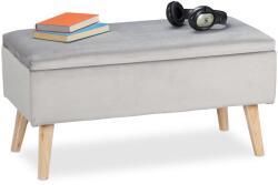 Relaxdays Bancă Relaxdays din catifea cu spațiu de depozitare (10058994) Pantofar