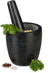 Relaxdays Mortar și pistil din granit Relaxdays (înalt) (10047621)