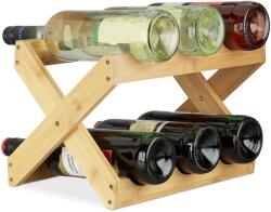 Relaxdays Raft de vinuri din bambus Relaxdays (10023724) Suport sticla vin