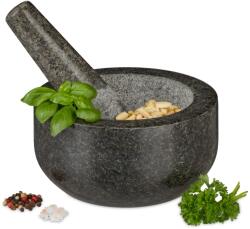 Relaxdays Mortar cu pistil din granit Relaxdays 16 cm (10047652)