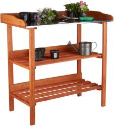 Relaxdays Masă de plante Relaxdays cu blat metalic (10021639)