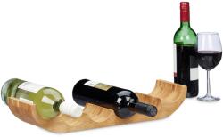 Relaxdays Suport de vin din bambus pentru 6 sticle (10020847) Suport sticla vin