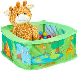 Relaxdays Piscină cu bile pentru bebeluși Jungle cu 50 de bile (10043122)