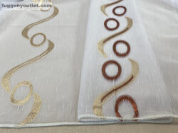 fuggonyoutlet Voile, Százalék, fehér alapon Terra, 300x260 cm