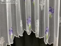 fuggonyoutlet Levendula Panoráma, fehér alapon lila, 300x155 cm