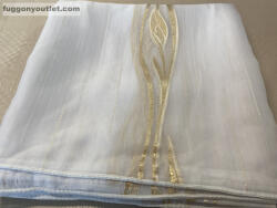 fuggonyoutlet Voile, Agnes, fehér alapon arany, 300x260 cm