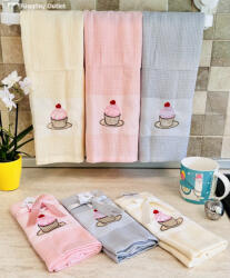 fuggonyoutlet Konyharuha, Muffin, hímzett, 6 db