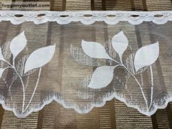 fuggonyoutlet Méteráru, Vitrázs Függöny, Zsakar, Tört fehér, 35 cm