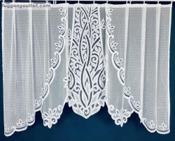 fuggonyoutlet Panoráma minta, fehér, 300 x155 cm