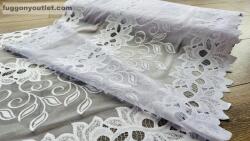 fuggonyoutlet Méteráru, Vitrázs Függöny, Zsakar, Végtelenlevél fehér, 60 cm