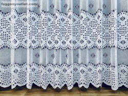 fuggonyoutlet Lyukacsos Levél, fehér, 400x155 cm