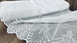 fuggonyoutlet Méteráru, Vitrázs Függöny, voile, fehér , 60 cm