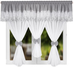 fuggonyoutlet Decor, Volie, szett szürke, 400x150 cm