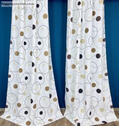 fuggonyoutlet Sötétítő, Vászon barna hullámos, 140x260 cm, 2db-os csomag