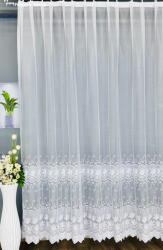 fuggonyoutlet Tulipán sor, fehér, 300x210 cm