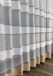 fuggonyoutlet Bordás, fehér alapon barna 500x200 cm