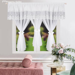 fuggonyoutlet Decor, Volie, szett, fehér, 400x150 cm