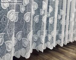 fuggonyoutlet Tulipánlevél, fehér, 500x175 cm