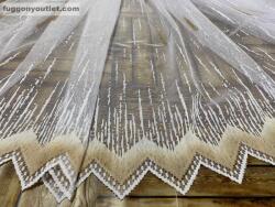 fuggonyoutlet Zápor, fehér alapon arany, 300x155 cm