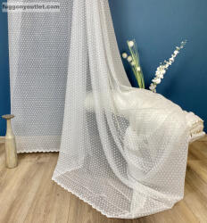 fuggonyoutlet Méteráru, Zsakar, krém alapon Pöttyös, 200 cm