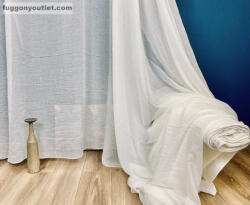 fuggonyoutlet Méteráru, Gyűrt Voile, Kres krém 280 cm